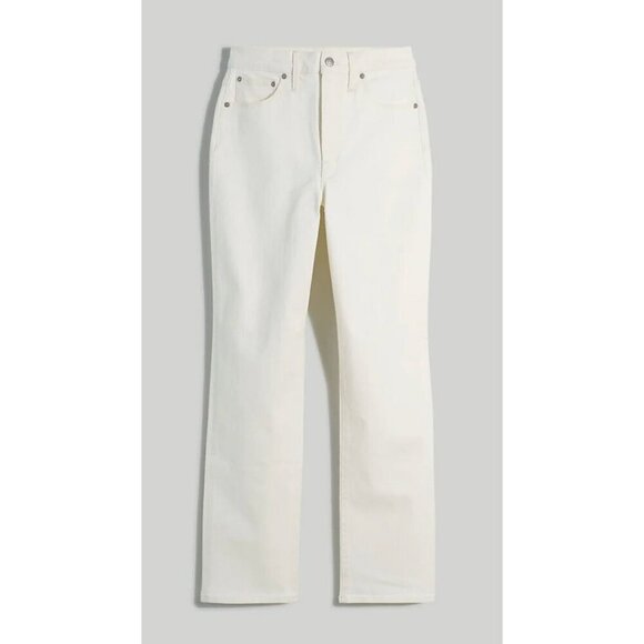 Madewell $128 Tall Perfect Straight Jean Tile White Size T28 NJ327